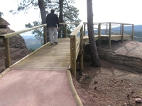Acceso al mirador de Peñas Royas